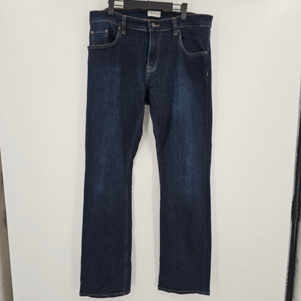 Tecovas Slim Jean Dark Wash Blue Mens Size 36x34 Premium Denim Cowboy Rancher